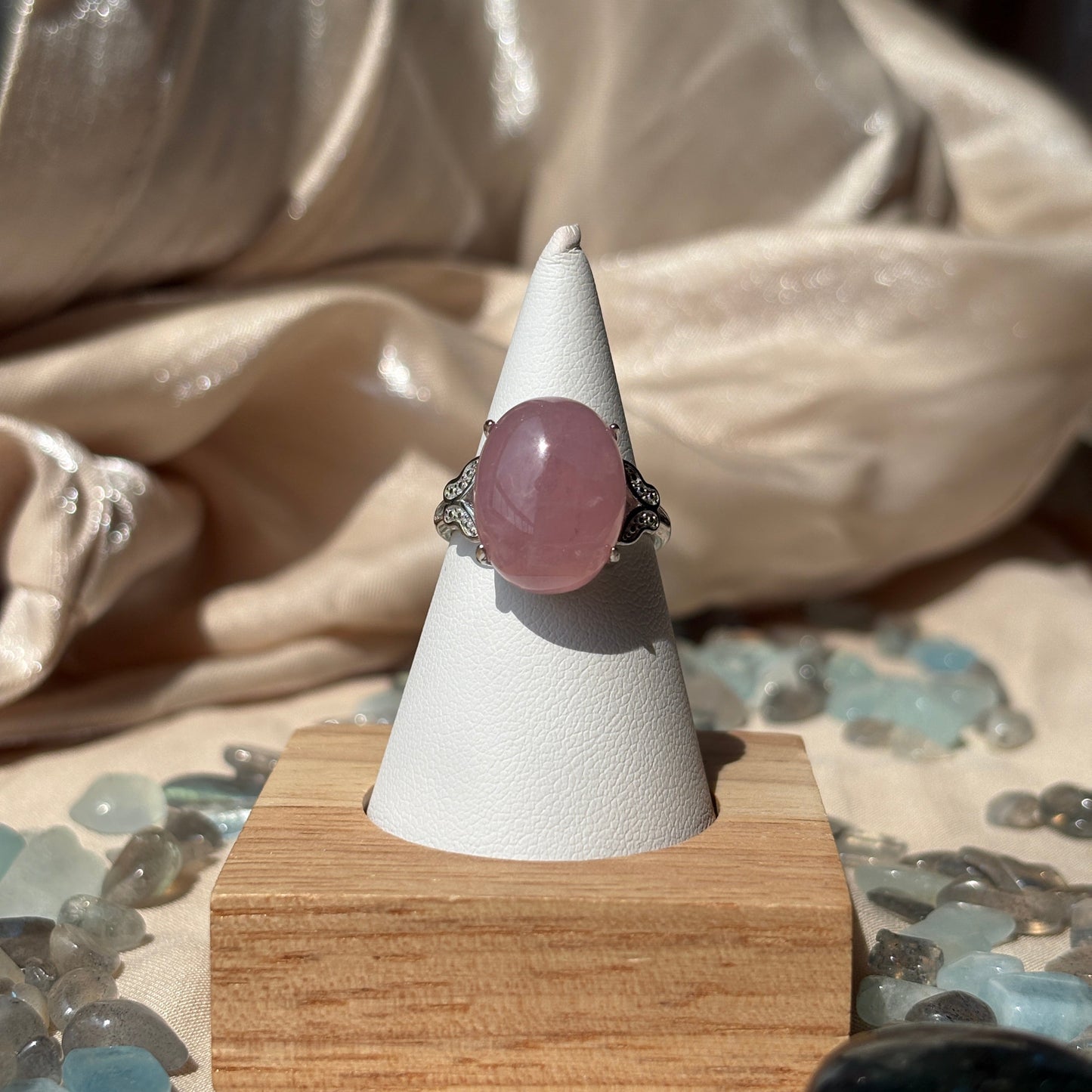 Anello con Quarzo Rosa