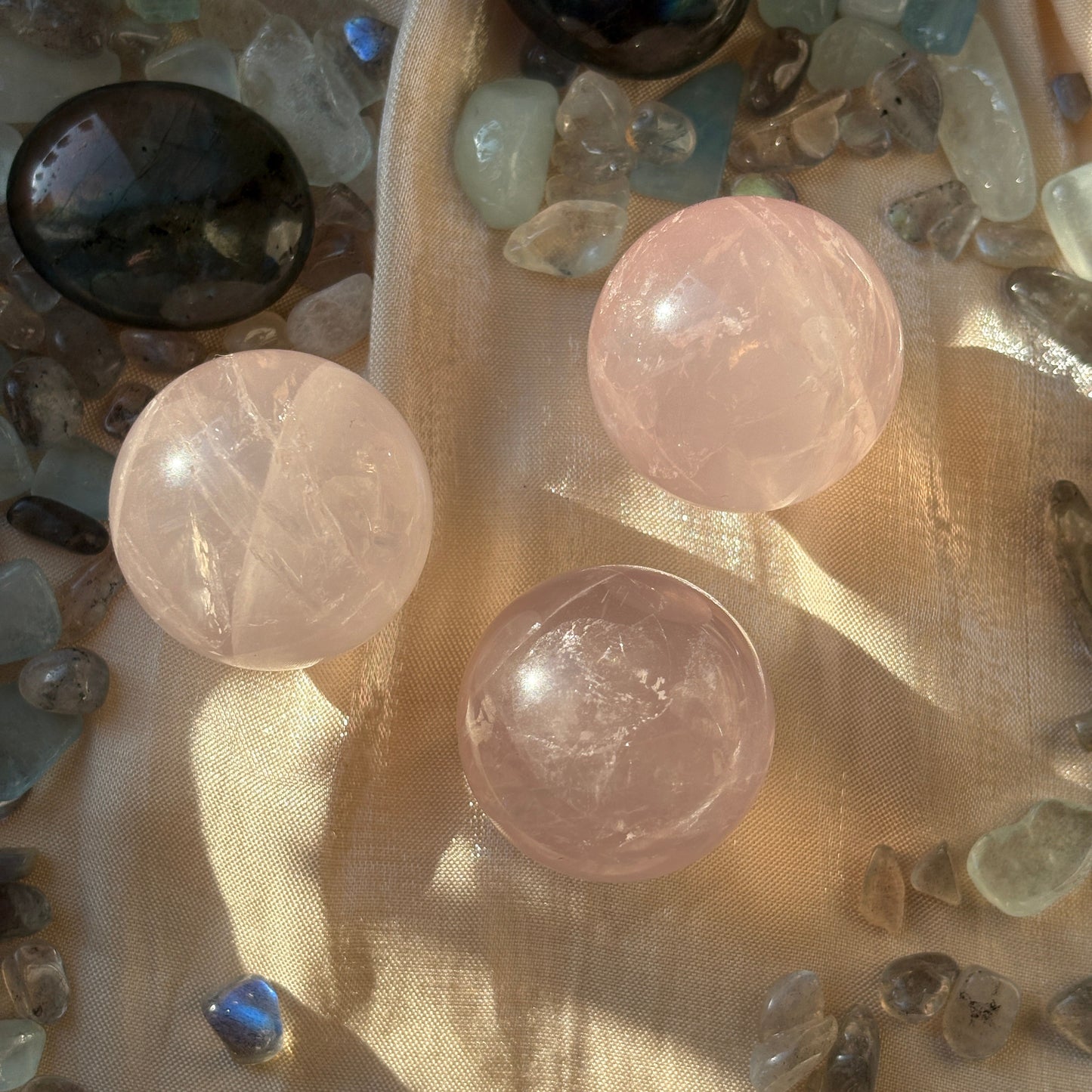 Sfera in Quarzo Rosa