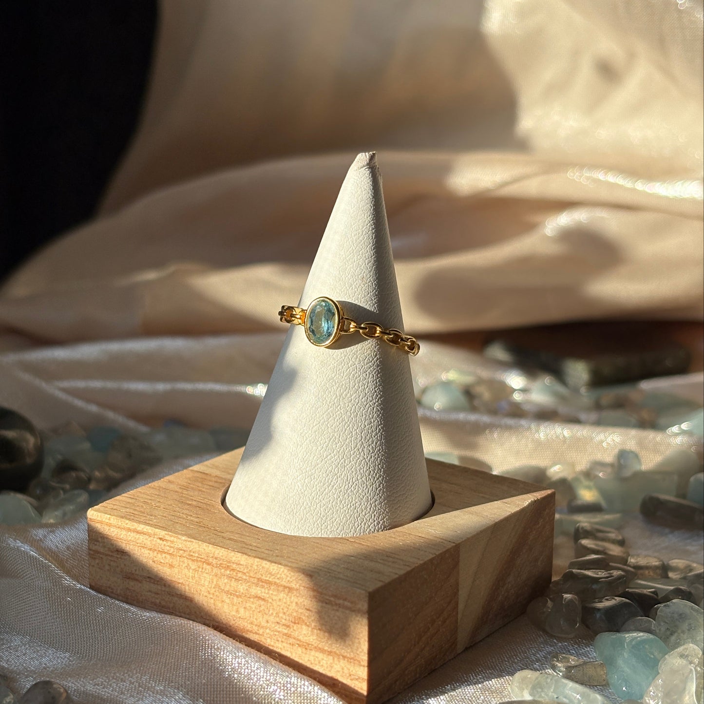 Anello con Topazio 925