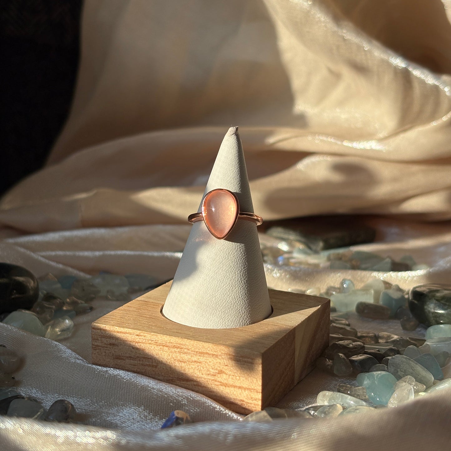 Anello con Quarzo Rosa 925