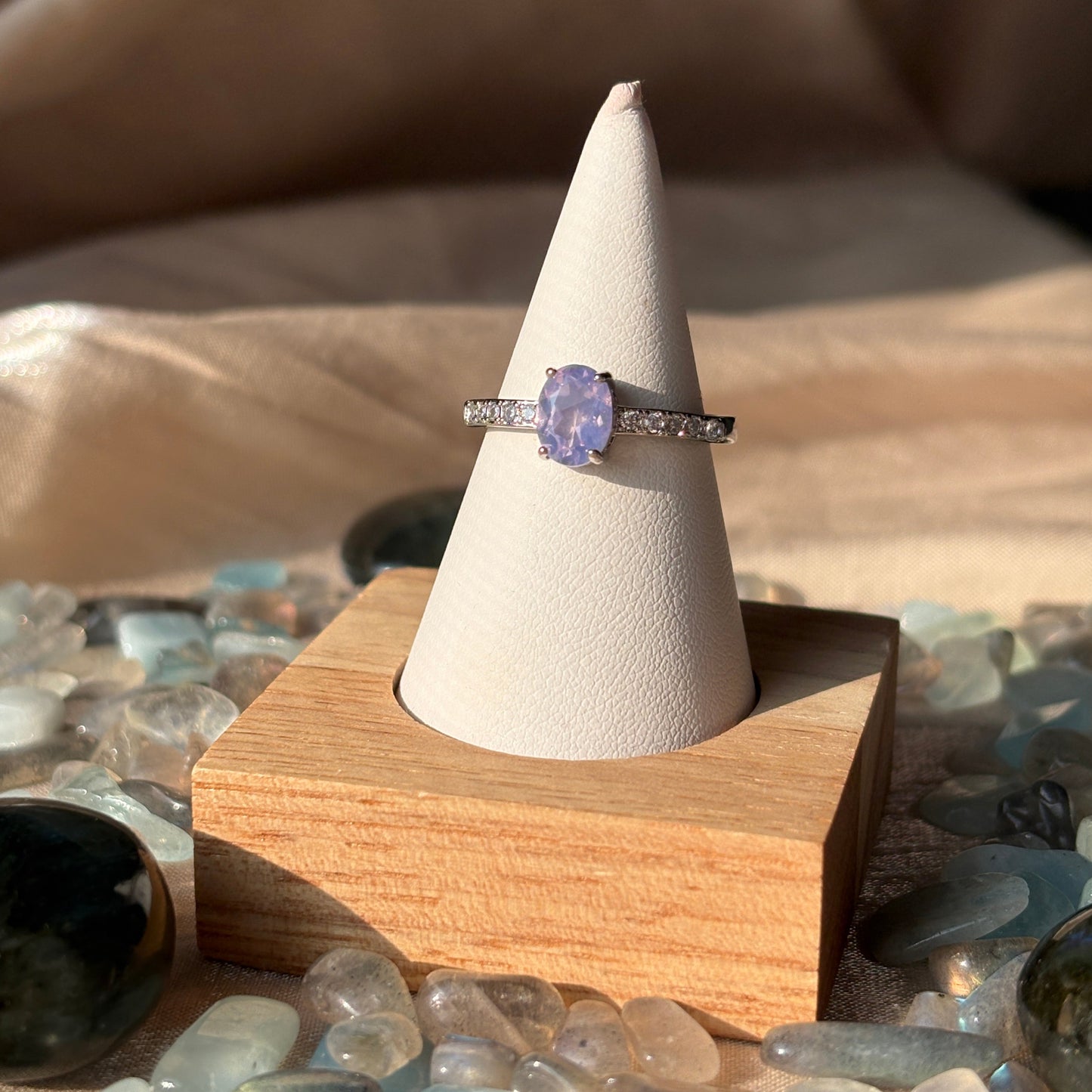 Anello con Quarzo Lavanda