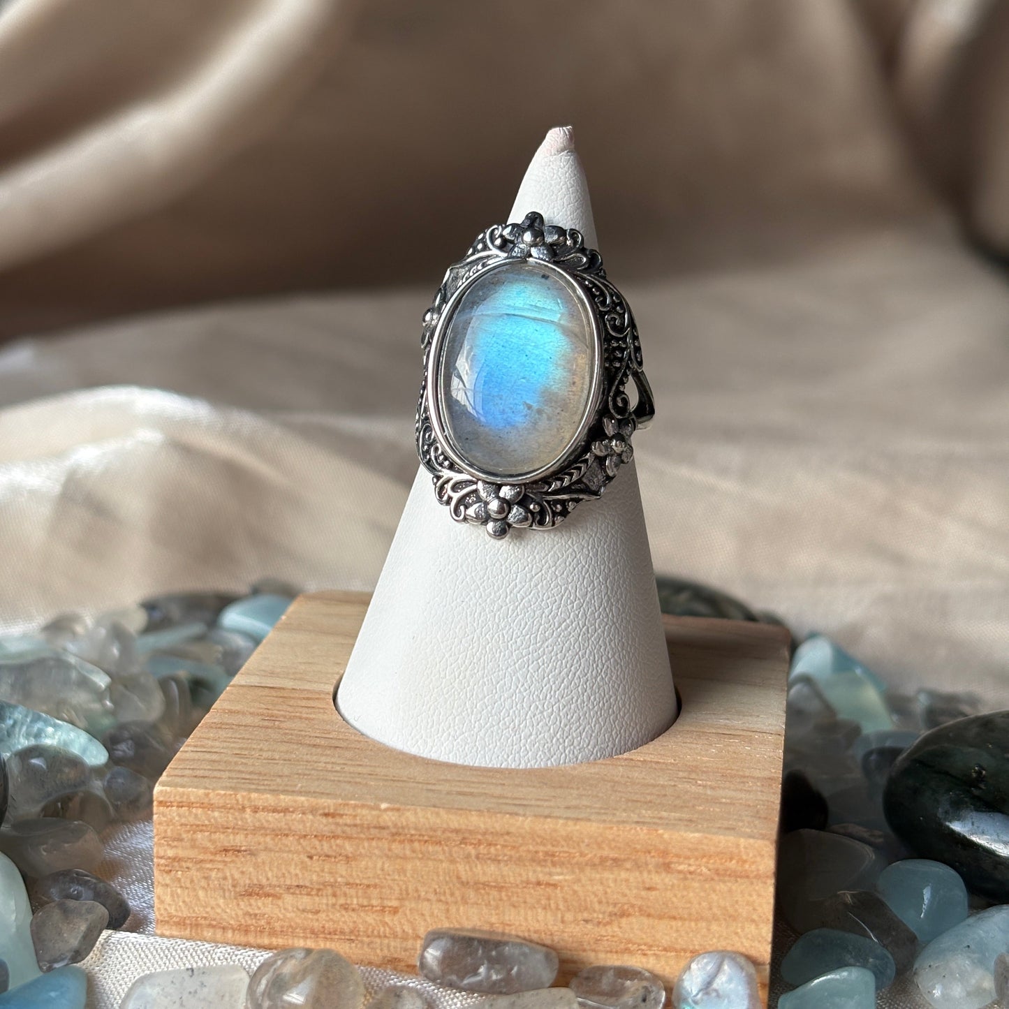 Anello con Labradorite