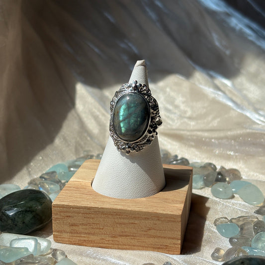 Anello con Labradorite