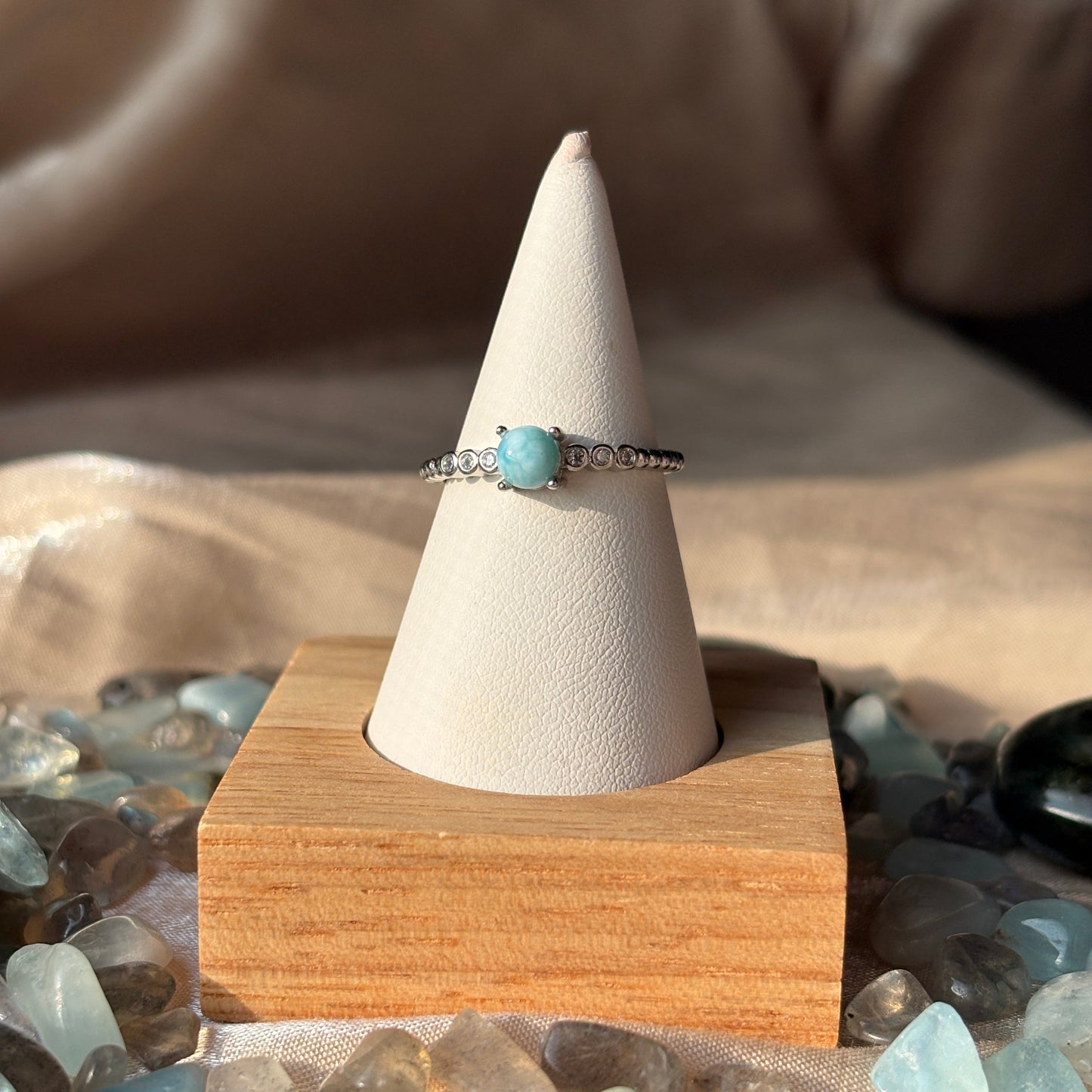Anello con Larimar 925