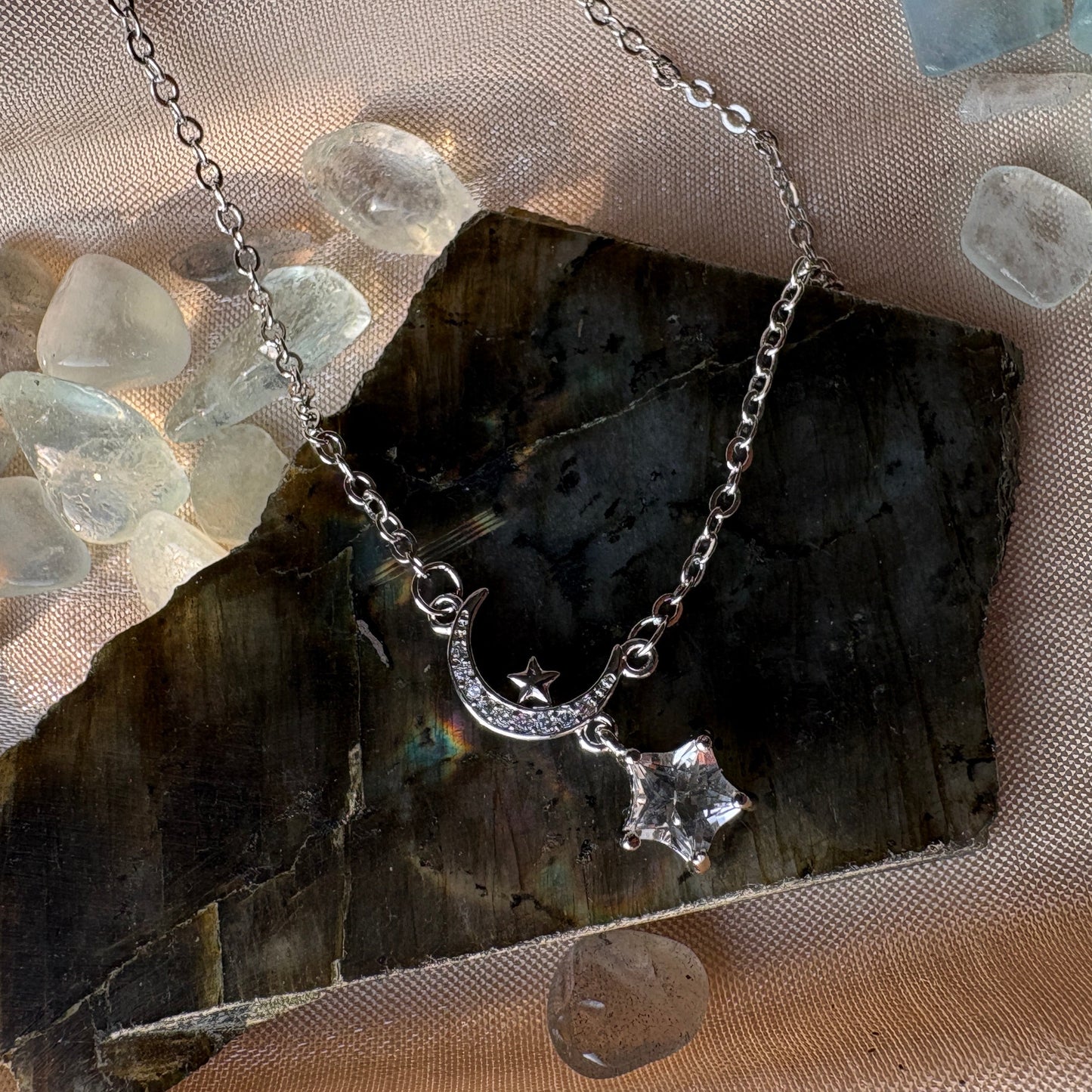 Collana con Quarzo Ialino