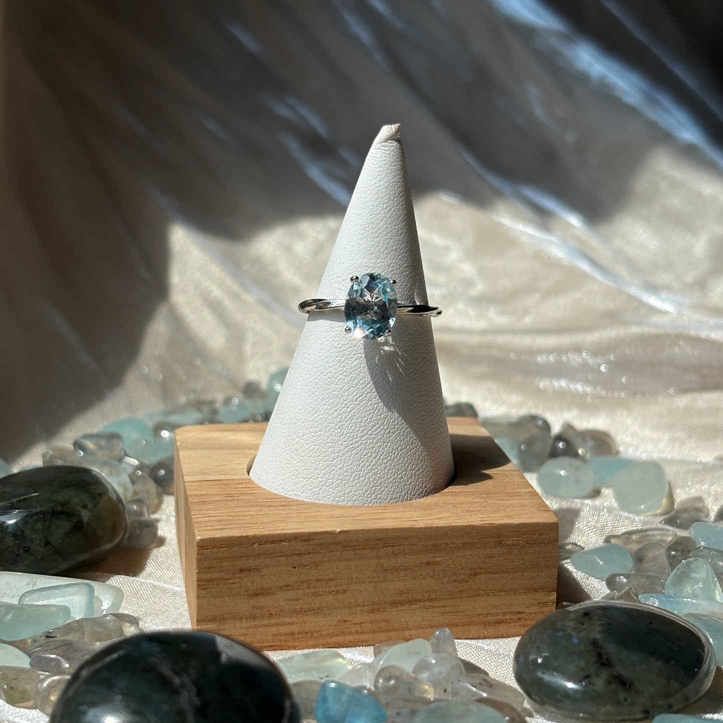Anello con Topazio 925