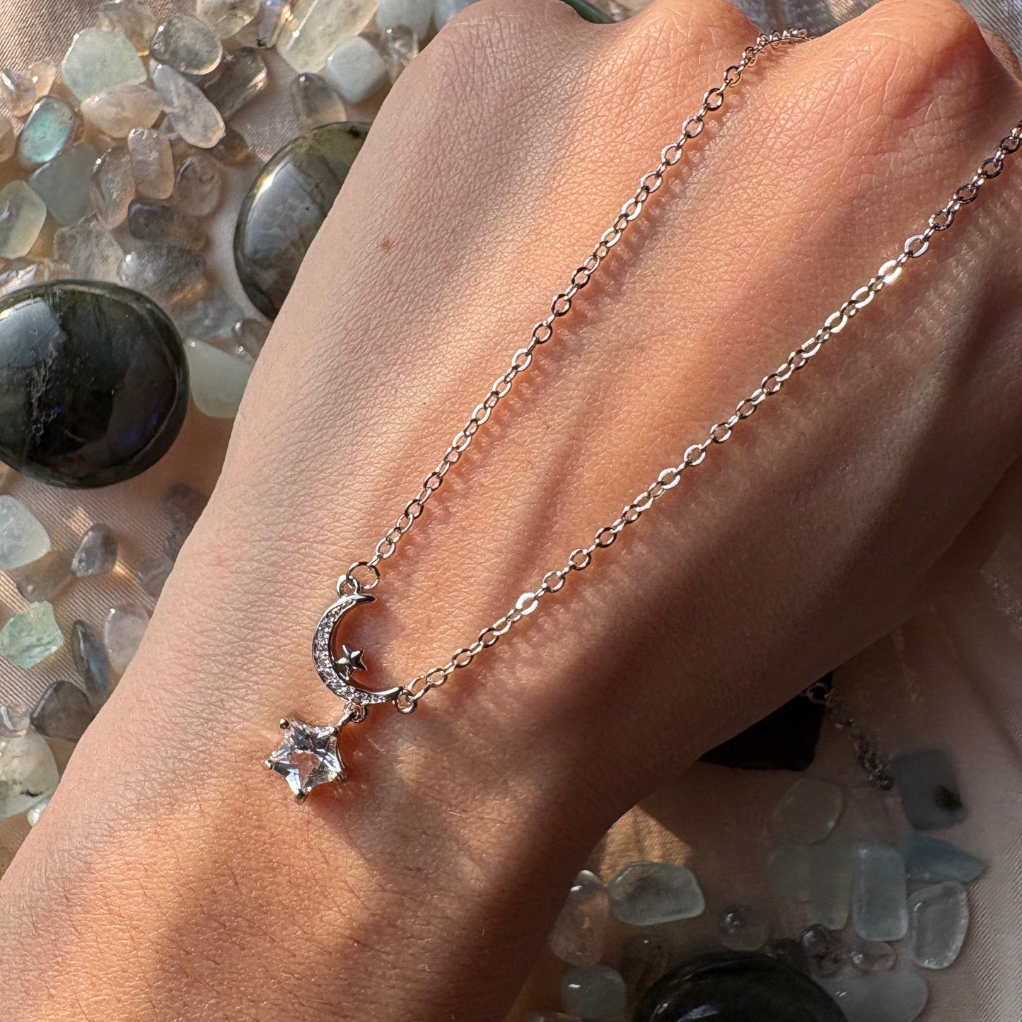 Collana con Quarzo Ialino