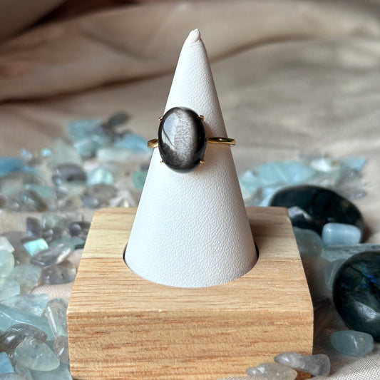 Anello con Ossidiana Argento 925