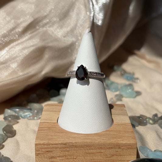 Anello con Quarzo Fumè