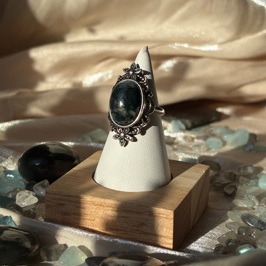 Anello con Agata Muschiata