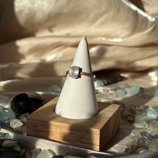 Anello con Quarzo rosa 925